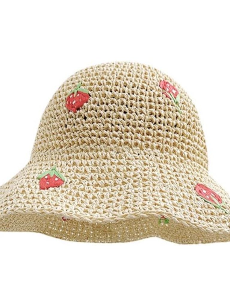 Women Wide Brim Sun Hat Summer Foldable Straw Beach Hat Outdoor Floppy Bucket Ha